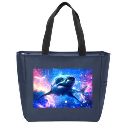 Space Galaxy Shark In Sea Ocean Of Stars Zip Tote Bag