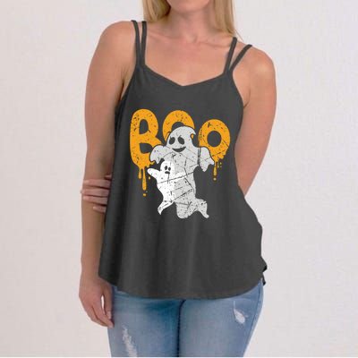 Spooky Ghost Spirits Happy Halloween Boo Squad Funny Gift Women's Strappy Tank