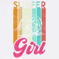 Surfer Girl Surfboard Women Surf Ocean Retro Surfing Bucket Hat