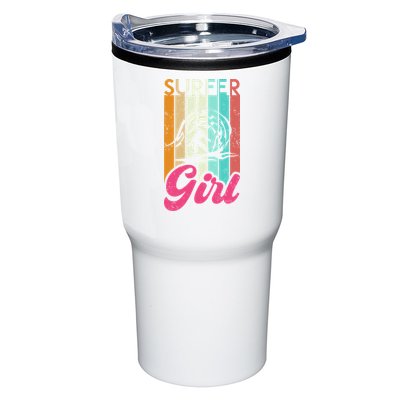 Surfer Girl Surfboard Women Surf Ocean Retro Surfing Tumbler