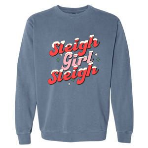 Sleigh Girl Sleigh Groovy Pink Christmas Xmas Holiday Wo Garment-Dyed Sweatshirt