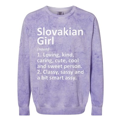 SLOVAKIAN GIRL SLOVAKIA Gift Funny Country Roots Descent Colorblast Crewneck Sweatshirt