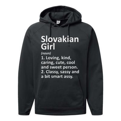 SLOVAKIAN GIRL SLOVAKIA Gift Funny Country Roots Descent Performance Fleece Hoodie