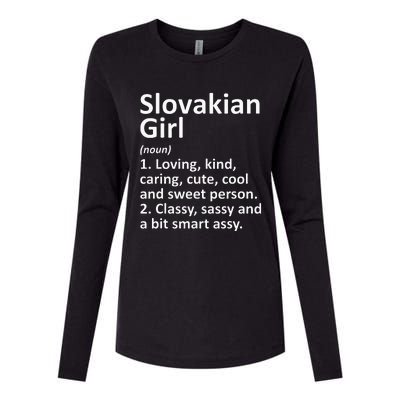 SLOVAKIAN GIRL SLOVAKIA Gift Funny Country Roots Descent Womens Cotton Relaxed Long Sleeve T-Shirt