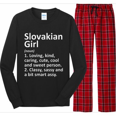 SLOVAKIAN GIRL SLOVAKIA Gift Funny Country Roots Descent Long Sleeve Pajama Set