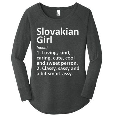 SLOVAKIAN GIRL SLOVAKIA Gift Funny Country Roots Descent Women's Perfect Tri Tunic Long Sleeve Shirt