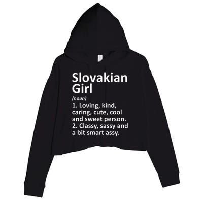 SLOVAKIAN GIRL SLOVAKIA Gift Funny Country Roots Descent Crop Fleece Hoodie