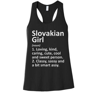 SLOVAKIAN GIRL SLOVAKIA Gift Funny Country Roots Descent Women's Racerback Tank