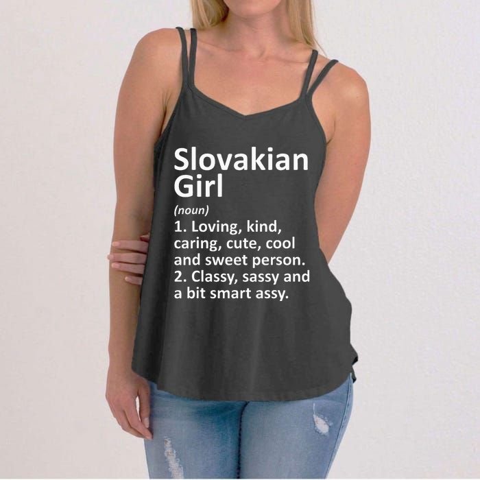 SLOVAKIAN GIRL SLOVAKIA Gift Funny Country Roots Descent Women's Strappy Tank