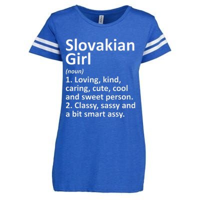 SLOVAKIAN GIRL SLOVAKIA Gift Funny Country Roots Descent Enza Ladies Jersey Football T-Shirt