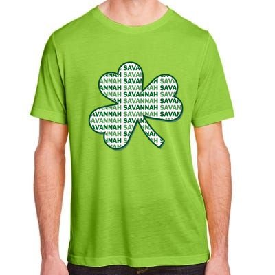 Savannah Georgia St Patrick's Day 4 Leaf Clover Adult ChromaSoft Performance T-Shirt