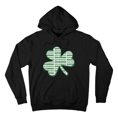 Savannah Georgia St Patrick's Day 4 Leaf Clover Hoodie