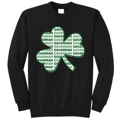 Savannah Georgia St Patrick's Day 4 Leaf Clover Sweatshirt