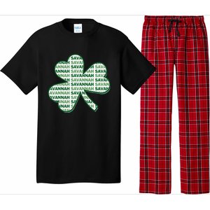 Savannah Georgia St Patrick's Day 4 Leaf Clover Pajama Set