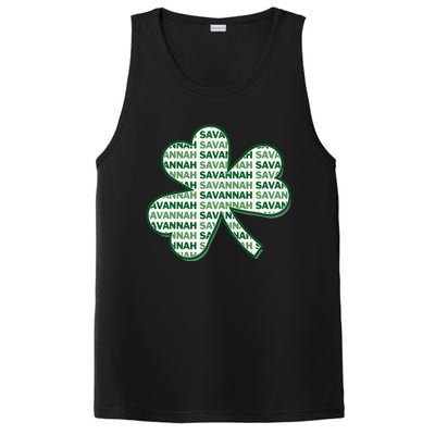 Savannah Georgia St Patrick's Day 4 Leaf Clover PosiCharge Competitor Tank