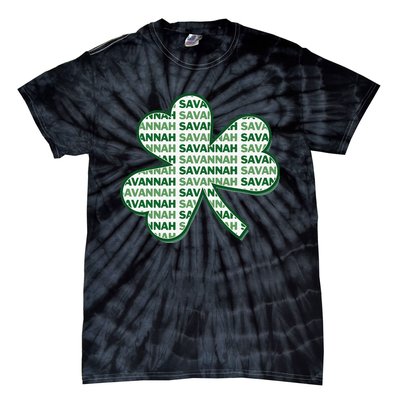 Savannah Georgia St Patrick's Day 4 Leaf Clover Tie-Dye T-Shirt