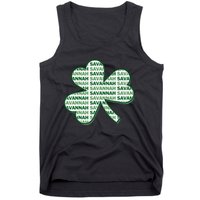 Savannah Georgia St Patrick's Day 4 Leaf Clover Tank Top