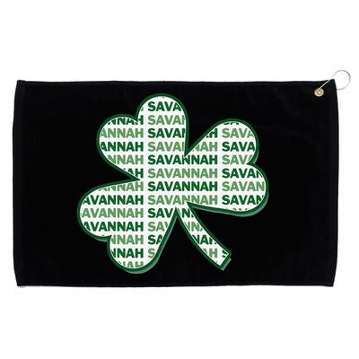 Savannah Georgia St Patrick's Day 4 Leaf Clover Grommeted Golf Towel