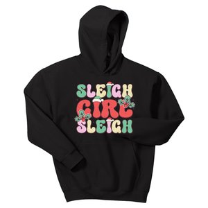 Sleigh Girl Sleigh Festive Holiday Graphic Kids Hoodie