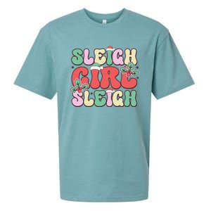 Sleigh Girl Sleigh Festive Holiday Graphic Sueded Cloud Jersey T-Shirt