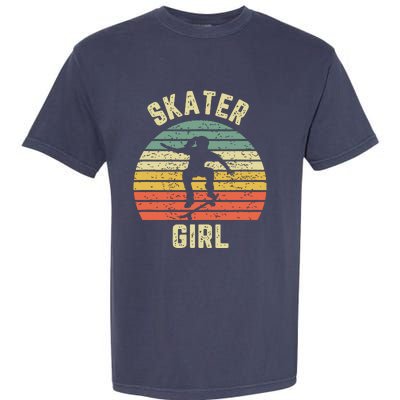 Skater Girl Skateboarder Girl Retro Skateboarding Gift Garment-Dyed Heavyweight T-Shirt