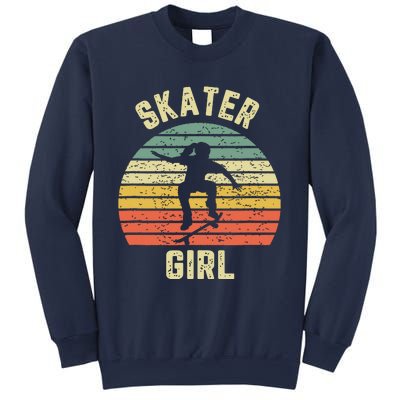 Skater Girl Skateboarder Girl Retro Skateboarding Gift Sweatshirt