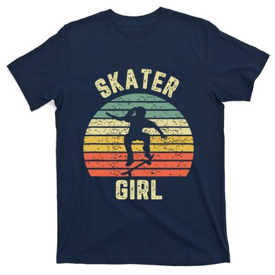 Skater Girl Skateboarder Girl Retro Skateboarding Gift T-Shirt