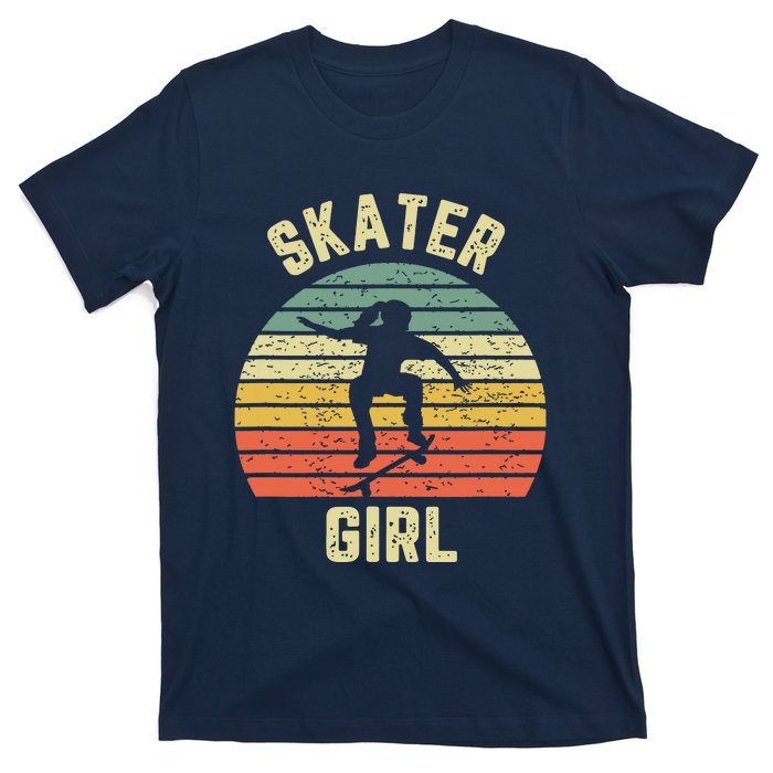 Skater Girl Skateboarder Girl Retro Skateboarding Gift T-Shirt