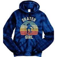 Skater Girl Skateboarder Girl Retro Skateboarding Gift Tie Dye Hoodie