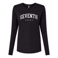 Seventh Grade Squad 7th Grade Team Retro First Day Of School Womens Cotton Relaxed Long Sleeve T-Shirt