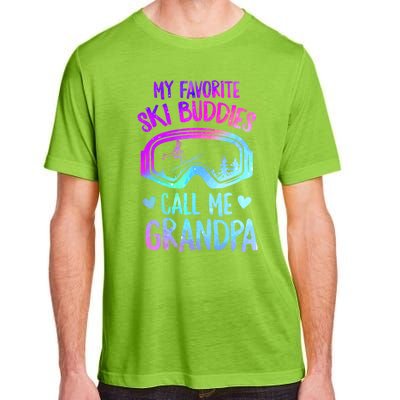 Ski Grandpa Skier Mountain Snow Skiing Grandpa Snowboarding Gift Adult ChromaSoft Performance T-Shirt