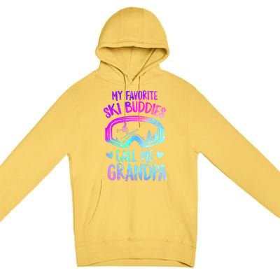 Ski Grandpa Skier Mountain Snow Skiing Grandpa Snowboarding Gift Premium Pullover Hoodie