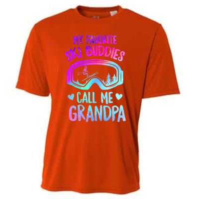 Ski Grandpa Skier Mountain Snow Skiing Grandpa Snowboarding Gift Cooling Performance Crew T-Shirt