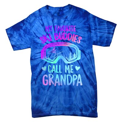 Ski Grandpa Skier Mountain Snow Skiing Grandpa Snowboarding Gift Tie-Dye T-Shirt