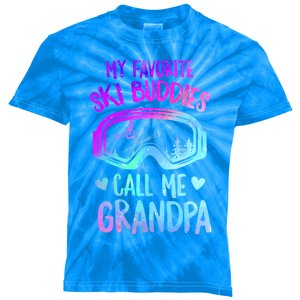 Ski Grandpa Skier Mountain Snow Skiing Grandpa Snowboarding Gift Kids Tie-Dye T-Shirt