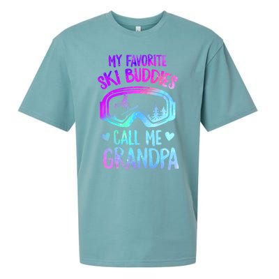 Ski Grandpa Skier Mountain Snow Skiing Grandpa Snowboarding Gift Sueded Cloud Jersey T-Shirt