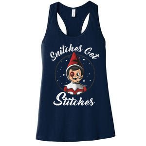 Snitches Get Stitches The Elf Xmas Snitches Get Stitches Women's Racerback Tank