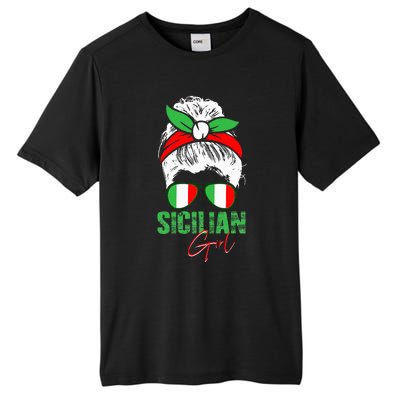 Sicilian Girl Sicily funny american flag Tall Fusion ChromaSoft Performance T-Shirt