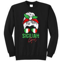 Sicilian Girl Sicily funny american flag Tall Sweatshirt