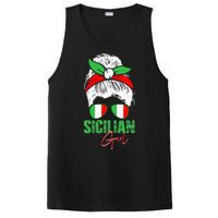 Sicilian Girl Sicily funny american flag PosiCharge Competitor Tank