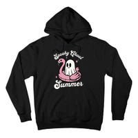 Spooky Ghoul Summer Cute Ghost Flamingo Summer Vibes Beach Tall Hoodie