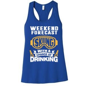 Ski Gift Skiing With A Chance Of Ing And Ski Lover Gift Women's Racerback Tank