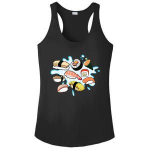 Sushi Graphic Sushi Lover Gift Ladies PosiCharge Competitor Racerback Tank