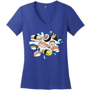 Sushi Graphic Sushi Lover Gift Women's V-Neck T-Shirt