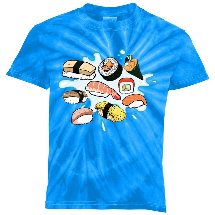 Sushi Graphic Sushi Lover Gift Kids Tie-Dye T-Shirt