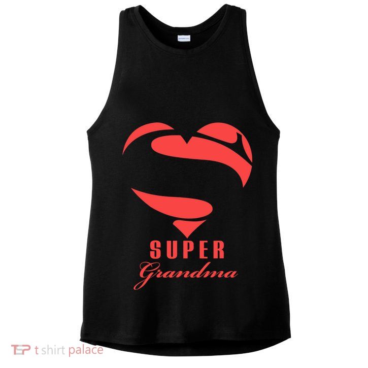 Super Grandma Superhero T Gift Mother Father Day Ladies PosiCharge Tri-Blend Wicking Tank