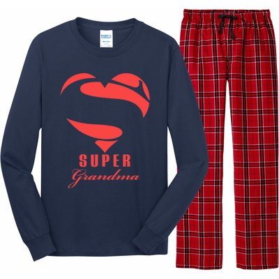 Super Grandma Superhero T Gift Mother Father Day Long Sleeve Pajama Set