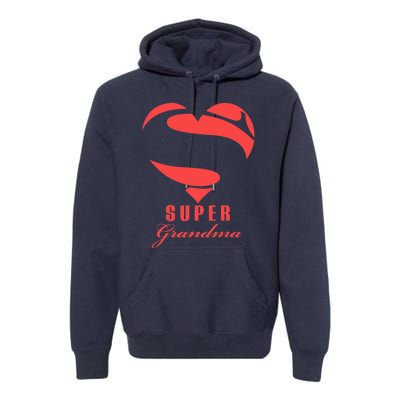 Super Grandma Superhero T Gift Mother Father Day Premium Hoodie