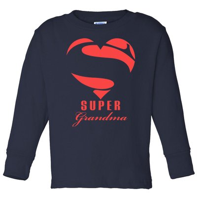 Super Grandma Superhero T Gift Mother Father Day Toddler Long Sleeve Shirt