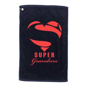 Super Grandma Superhero T Gift Mother Father Day Platinum Collection Golf Towel